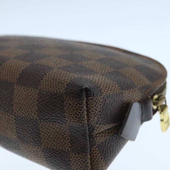LOUIS VUITTON Damier Ebene Pochette Cosmetic PM Pouch N47516 LV Auth 109942 - Picture 15 of 16